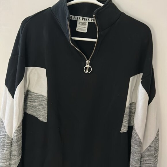 Victoria Secret PINK half zip sweatshirt with PINK on collar - Picture 5 of 5